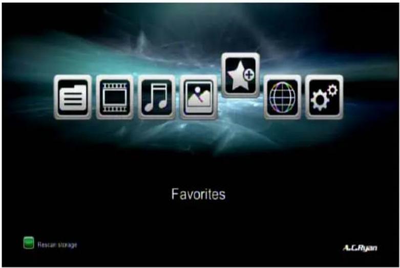 Favorites Rescan storage A.C.Ryan