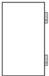 Blank white rectangle with two small gray buttons labeled '一' and '二' on the right side (no text or symbols within the main area)