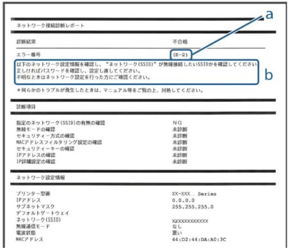EPSON EcoTank EP-M570T - ネットワーク接続診断レポートの見方と対処方法 - 1
