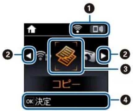 EPSON EcoTank EP-M570T - ホーム画面の見方と使い方 - 1