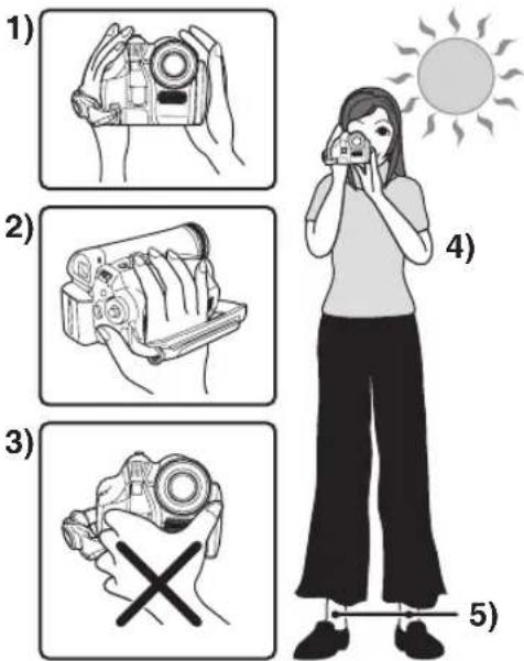 PANASONIC NV-GS60GC - ■ Basic camera holding - 1