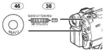 46 38 WBSHUTTER/IRIS/ MF:VOLJOG MENU