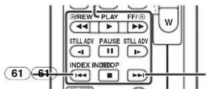 REW PLAY FF/3 STILL ADV PAUSE STILL ADV INDEX INDBOP W 61 61