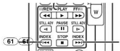 REW PLAY FF W STILL ADV PAUSE STILL ADV INDEX STOP INDEX 61 61