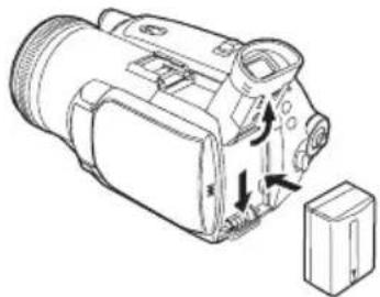 PANASONIC NV-GS258 - 安装电池 - 1