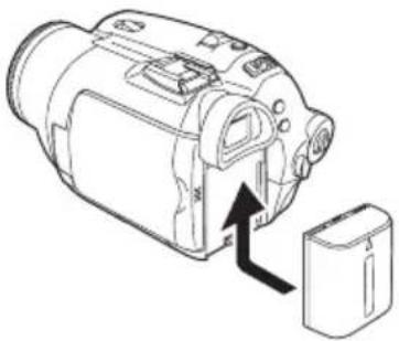 PANASONIC NV-GS188 - Fitting the battery - 1