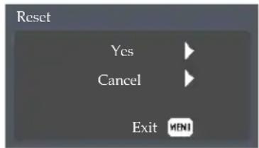 Reset Yes Cancel Exit ⬤MNI