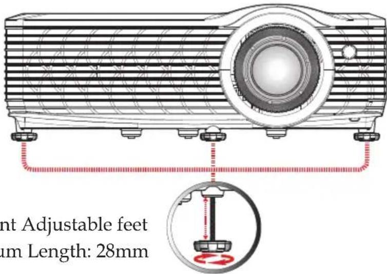 nt Adjustable feet um Length: 28mm