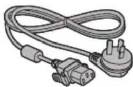 Illustration of a straight cord with two plug connectors and a terminal outlet (no text or symbols).