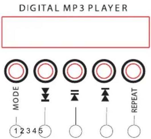 DIGITAL MP3 PLAYER MODE 1 2 3 4 5 REPEAT