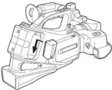 PANASONIC NV-MD10000GK - 安装电池 - 1