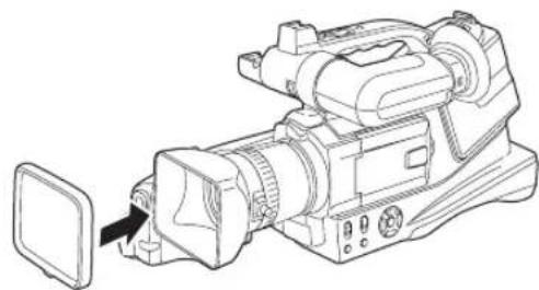 PANASONIC NV-MD10000GK - ■ 安装镜头盖 - 1