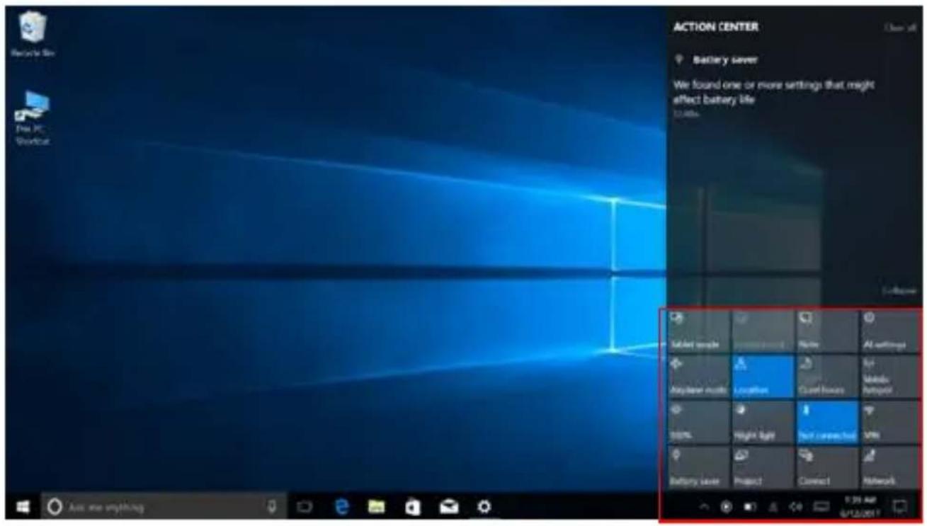 Action CENTER Battery saver We found one or more settings that might affect battery life 12.00% Auto one anything Select mode Name AI settings Any new mode Location Count hours Up Islets Networks 80% Height light Not connected Up Battery saver Project Connect Network