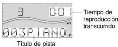 3:00 Tiempo de reproducción transcurrido 003PIANO Título de pista