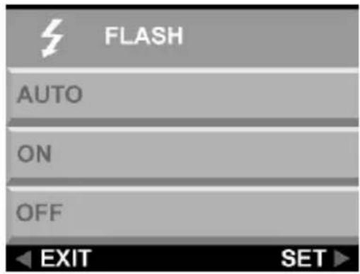 FLASH AUTO ON OFF EXIT SET