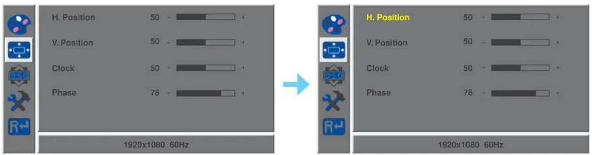 H. Position 50 - V. Position 50 - Clock 50 - Phase 78 - 1920x1080 60Hz H. Position 50 - V. Position 50 - Clock 50 - Phase 78 - 60Hz 1920x1080 60Hz