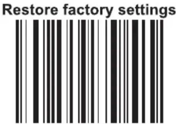 Restore factory settings