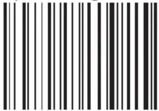 Black and white barcode image with vertical lines on both sides