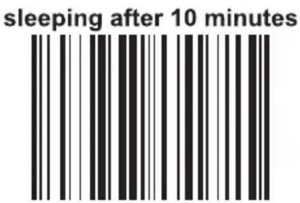 sleeping after 10 minutes