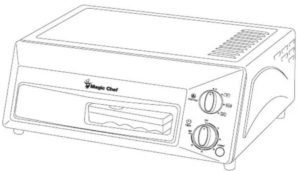 Magic Chef HQPZO13B - Horno para pizza de 12 pulgadas - 1