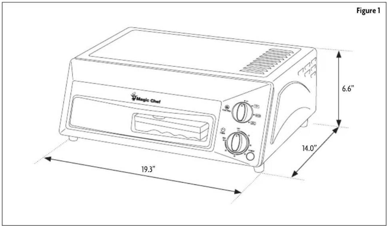 Figure 1 Magic Chef 6.6" 14.0" 19.3"