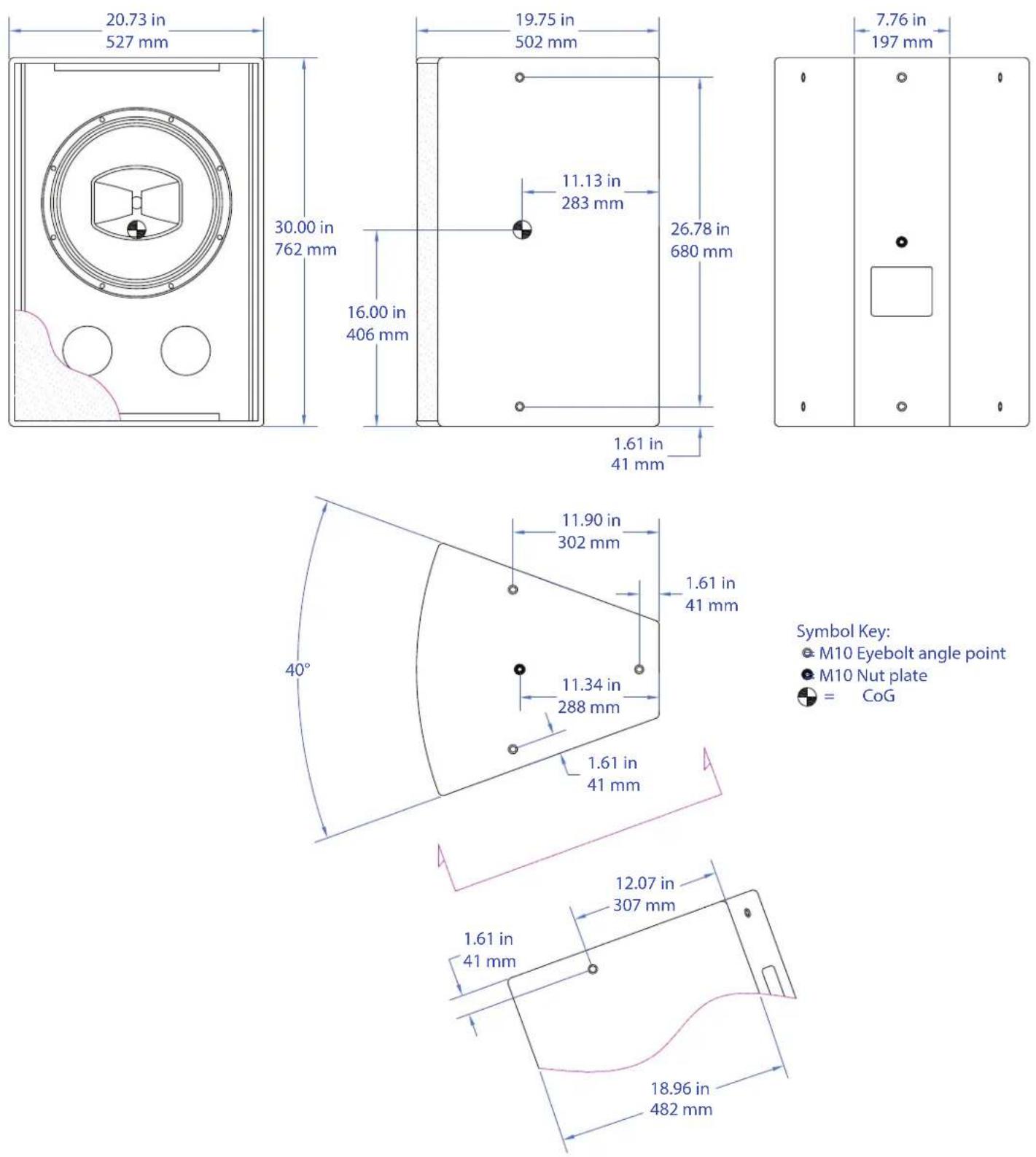 Crestron Vector CS1565-RH - Vector™ Performance Loudspeaker – 15" 2-Way Coaxial 60° x 45° - 1