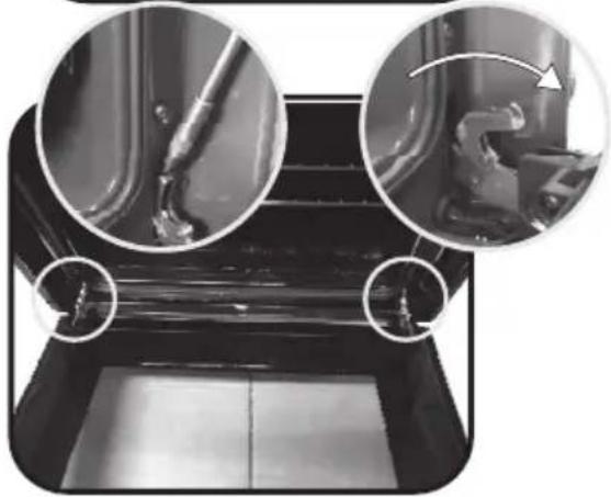 HOOVER HOT1151W/E - REMOVAL AND CLEANING OF THE GLASS DOOR - 3