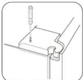 Campomatic FRF253SS - Removing and replacing the left door of refrigerator compartment - 1