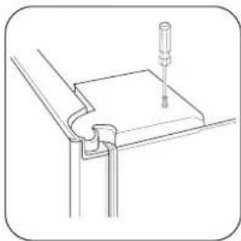Campomatic FRF253SS - Removing and replacing the right door of refrigerator compartment - 1