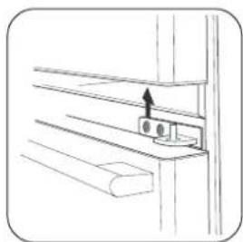 Campomatic FRF253SS - Removing and replacing the right door of refrigerator compartment - 3
