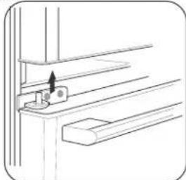 Campomatic FRF253SS - Removing and replacing the left door of refrigerator compartment - 2