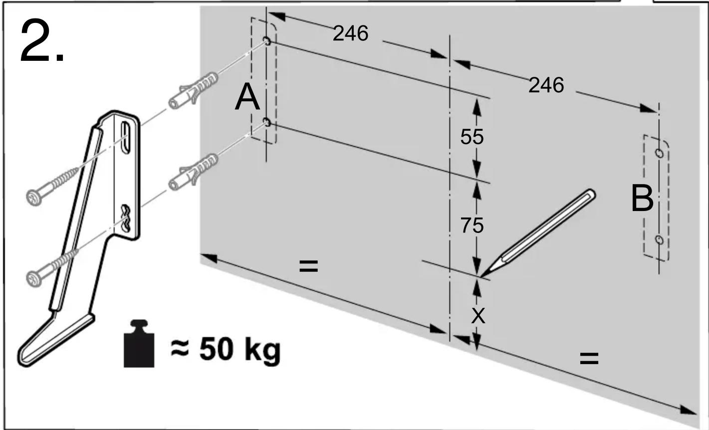 2. A 246 246 55 75 B = X = ≈ 50 kg
