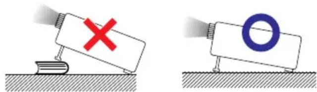 SHARP XR-40X - Caution regarding placing of the projector - 1