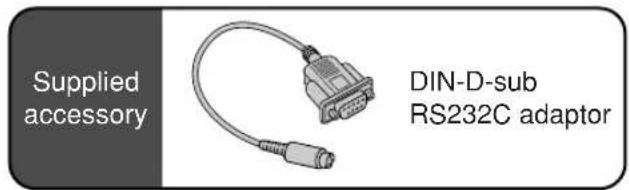 Supplied accessory DIN-D-sub RS232C adaptor
