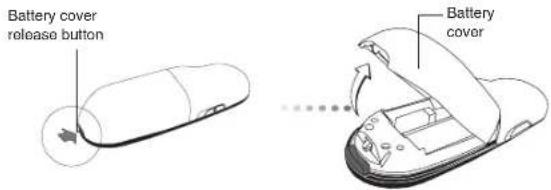 Battery cover release button Battery cover