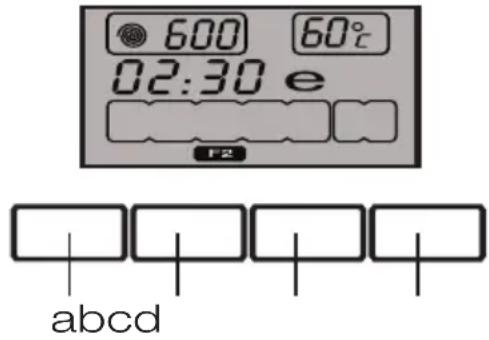 600 60°C 02:30 e T2 abcd