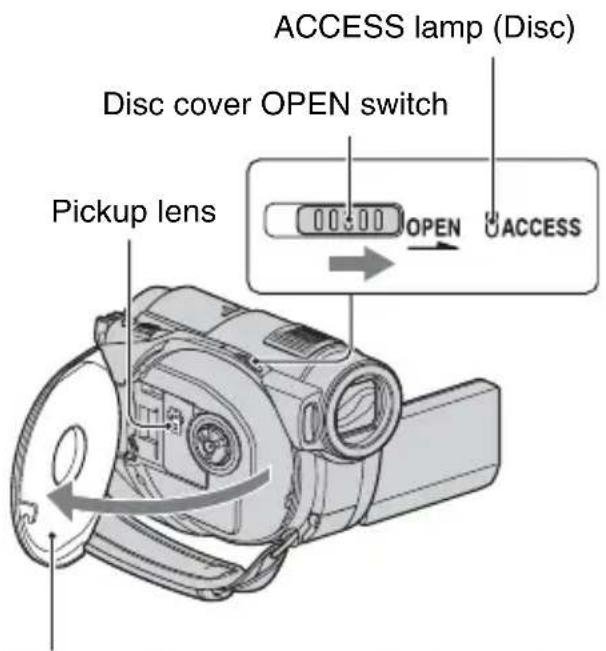 ACCESS lamp (Disc) Disc cover OPEN switch 00:00 OPEN ACCESS Pickup lens