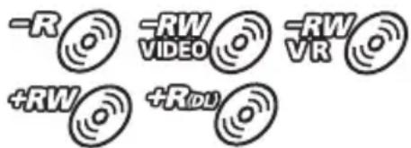-R -RW VIDEO -RW VR +RW +RdU