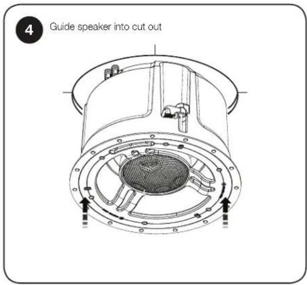 Guide speaker into cut out