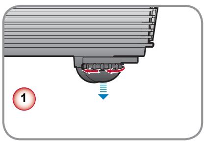 OPTOMA X307USTi - Réglage de la hauteur du projecteur - 2