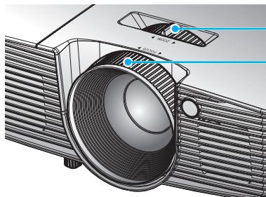 OPTOMA X351 - Réglagede la mise au point du projecteur - 1