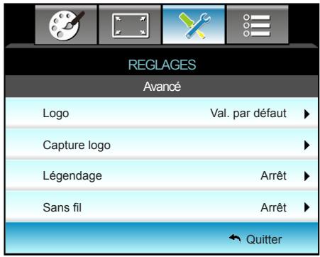 OPTOMA X402 - REGLAGES | Avancé - 1