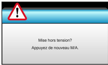 OPTOMA X402 - Mise hors tension du projecteur - 1