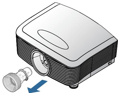 OPTOMA X605e - Démontage de l'objectif du projecteur - 3