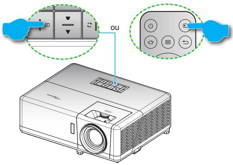 OPTOMA ZH507+ - Sélectionner une source d'entrée - 1