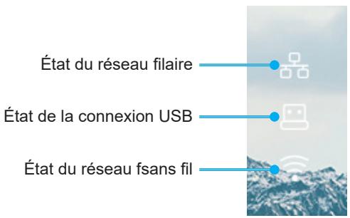 OPTOMA ZH507+ - Visualisation de la barre d'état - 1