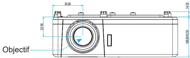 OPTOMA ZH507+ - Dimensions du projecteur et installation au plafond - 1