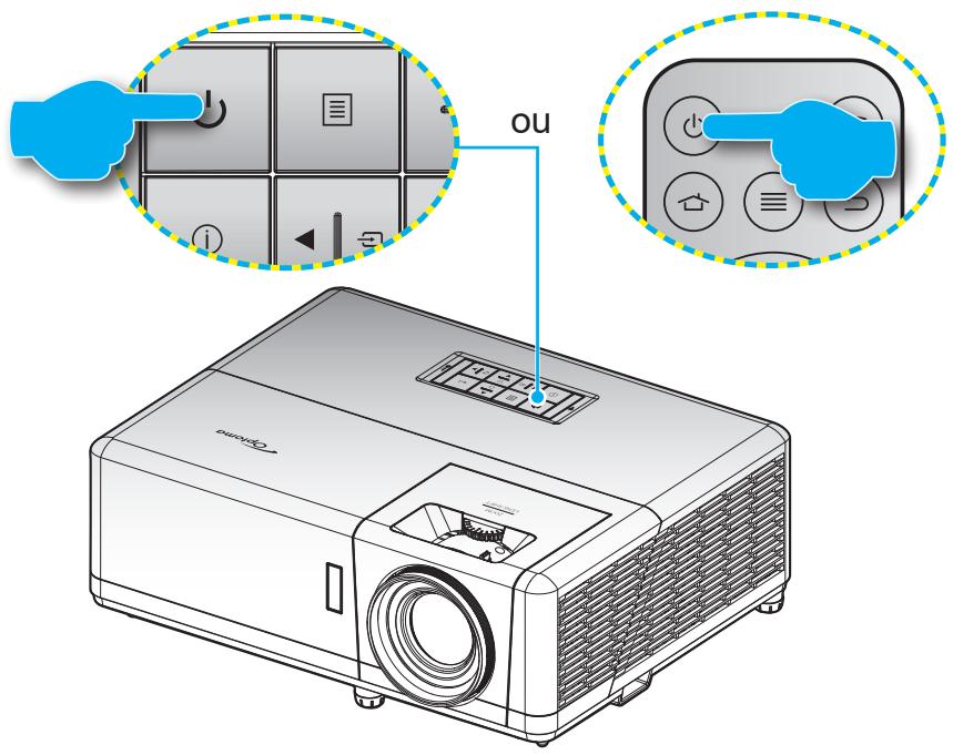 OPTOMA ZH507+ - Mise sous / hors tension du projecteur - 1