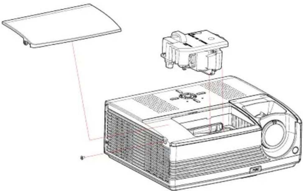 VIEWSONIC PJD6230 - Replacing the Lamp - 2