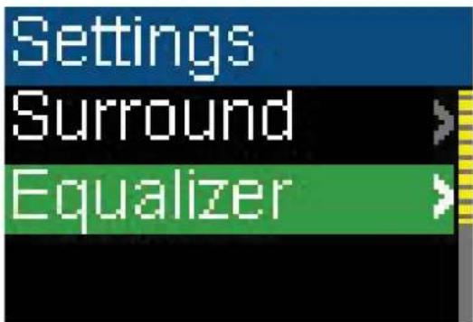 Settings Surround Equalizer